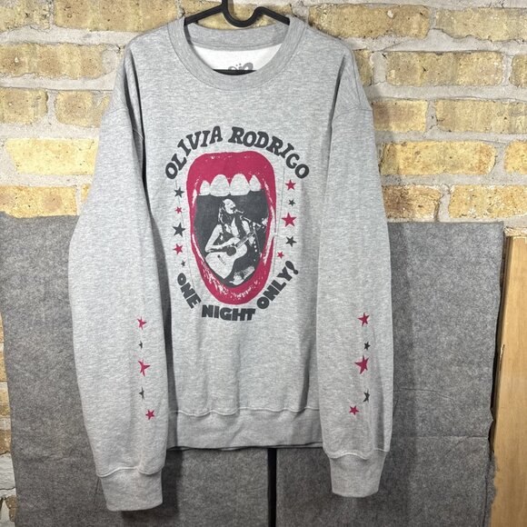 Olivia Rodrigo ONE NIGHT ONLY CREWNECK PULLOVER Early Print Medium - Picture 1 of 4